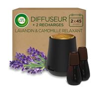 Air Wick Essential Mist Aparato y Recambios de Ambientador Difusor de Aceites Esenciales para Casa con Aroma a Lavanda y Camomila, Multicolor, Pack de 1 Aparato y 2 Recambios