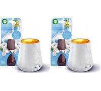 Air Wick Essential Mist, Kit ambientador difusor de aceites esenciales con aroma a Aire Fresco & Algodón infusionado con 2 veces más aceites esenciales (Paquete de 2)