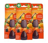 Air Wick Essential Mist - Pack de 3 Recambios de ambientador difusor, esencia para casa con aroma a Explosión Cítrica