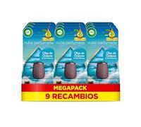 Air Wick Essential Mist - Recambio de Ambientador Difusor de Aceites Esenciales con Aroma a Brisa Marina, 9 x 20ml