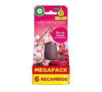 Air Wick Essential Mist - Recambio de Ambientador Difusor de Aceites Esenciales con Aroma a Flor de Cerezo & Frambuesa, 6 x 20ml