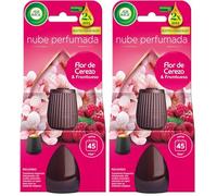 Air Wick Essential Mist, Recambio para ambientador difusor de aceites esenciales con aroma a Flor de Cerezo y Frambuesa infusionado con 2 veces más aceites esenciales (Paquete de 2)