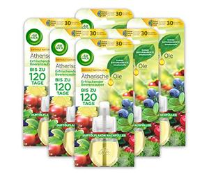 Air Wick Frasco de aceite aromático, relleno de magia refrescante de bayas, aroma afrutado con aceites esenciales, juego de 6 aceites aromáticos