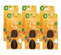 Air Wick Frasco de Aceites Esenciales Naturales Aromáticos - Recambio de aceite aromático para el difusor Air Wick - Fragancia de la alegría de vivir - 6 x 20 ml de aceite esencial