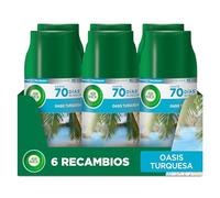 Air Wick Freshmatic - Pack de 6 Recambios de Ambientador Spray Automático, Esencia para Casa con Aroma a Oasis Turquesa