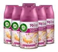 Air Wick Freshmatic Pack de 6 Recambios de Ambientador Spray Automático, Esencia para Casa con Aroma a Delicias de Verano