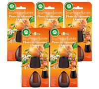 Air Wick - Lote de 5 recambios ambientador de aceites esenciales, niebla perfumada, flor de limón y mandarina, 20 ml