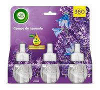 Air Wick Pack de 3 Recambios para Ambientador Eléctrico con aroma a Lavanda, infusionado con 2 veces más aceites esenciales
