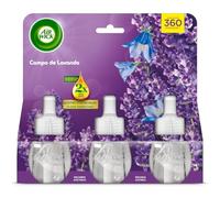 Air Wick Pack de 3 Recambios para Ambientador Eléctrico con aroma a Lavanda, infusionado con 2 veces más aceites esenciales