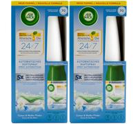 Air Wick Spray De Aroma Automático Algodón Y Lila Blanco 2 X Juego De Inicio