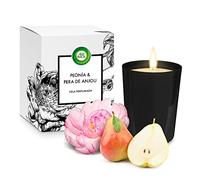 Air Wick Vela Aromática Perfumada con aroma a Peonía y Pera de Anjou, hasta 40 horas de duración, 220gr