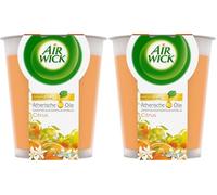 Air Wick Vela perfumada XL en tarro - Fragancia cítrica - Hasta 40 horas de combustión - Contiene aceites esenciales naturales - Vela perfumada de 220 g (Paquete de 2)