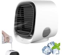 Airabreeze Portable Air Conditioner, Mini Fan & Humidifier with 3 Speed Settings, Instant Cooling in 90 Seconds, 300mL Tank, Energy Efficient for Home, Office, Bedroom (White)