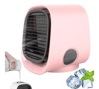 Airabreeze Portable Air Conditioner, Portable Airbreeze Air Cooler, Air Conditioner Portable with Nightlight, 3-Speed Usb Desktop Cooler, Lightweight for Home Office Travel (Pink)
