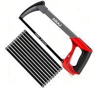 AIRAJ Sierra para Metales 300 mm, Hoja con Doble Ángulo de Corte 45°/90°, Incluye 10 Hojas, Sierra para Metales Multifunción para Tubos de PVC, Tubos Metálicos y Corte de Madera