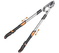 AIRAJ Tijera de Podar Telescópica 68-88cm Cuchillas 55C Óxido, Mango Antideslizante para Ramas 5.5cm Jardinería