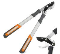 AIRAJ Tijeras de Podar 43cm,Modelo ligero con Cuchillas de Acero al Carbono SK-5,Capaces de Cortar Ramas de 3cm. Diseño de Engranaje que Facilita La Poda de Ramas Secas y Húmedas.