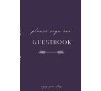 Airbnb Guest Book for Vacation Rentals | Elegant Guest Journal for Short-Term Rental Hosts | Visitor Memory & Recommendation Book for Airbnb, VRBO, ... Lake Homes & Guest Houses: Color: Purple