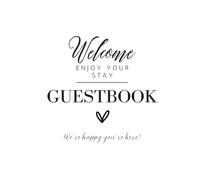 Airbnb Guest Sign In Book: Professional Visitor Log for Hosts, Property Managers & Rentals | Track Guest Details, Contact Info, Time In & Out and Signature - White and Black