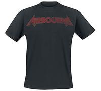 Airbourne Cracked Logo Hombre Camiseta Negro L 100% algodón Vorne Bedruckt Regular