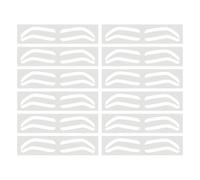 Airbrush Brow Mapping Guide Stickers, 10 Pairs Professional Shaping Tape, 6.3x1.3 Inches, Precision Mapping, Auxiliary Stamp, Eyebrow Border Ruler for Tinting, Dyeing Salon
