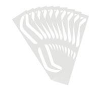 Airbrush Brow Mapping Stickers, Eyebrow Shaper Tape, 10 Pairs, Precision Brow Guide & Protection, Ideal for Tinting, Makeup, 6.3x1.3 Inches, Beauty Salon Tools