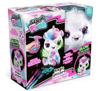 Canal Toys - Airbrush Plush - Colorea tu Unicornio de Peluche Que Brilla en la Oscuridad - Kit para Pintar con Aerógrafo Automático, Rotuladores Lavables, Pegatinas y Plantillas Adhesivas - OFG273