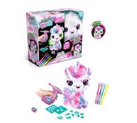 Airbrush Plush Unicornio mágico | brilla en la oscuridad | Decora, lava y repite | 4 bolígrafos de tiza lavables, aerógrafo alimentado por pilas | Más de 100 plantillas adhesivas | Para mayores de 6