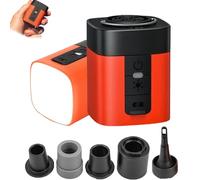 AirBurst Pro - Compact Electric Pump with Vacuum & LED Light, 2600 mAh Battery & Camping Light, Ultra-Fast and Mini Electric Air Pump, for Air Mattress, Pool Floats, Vacuum Storage Bags (1Pcs)