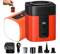 Airburst Pro - Compact Electric Pump with Vacuum & LED Light, Air 3 Air Pump with 2600 Mah Battery & Camping Light, Portable Pumps for Elastic Mattress, Pool Floats, Vacuum Storage Bags(1Pc)