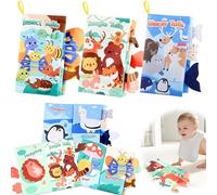 AIRCADIA Juguetes Bebes 0 12 Meses 3PCS, Libros Bebe Juguetes Bebes 0 3 6 Meses, Libro TáCtil Interactivo Criaturas Del Bosque Juguetes Educativos Libro Sensorial Bebe (Glaciares)