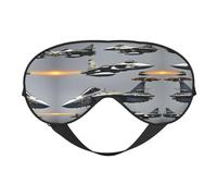 Aircraft Fighter Jets - Antifaz de seda de imitación para dormir, relajación, con correa elástica ajustable, ideal para viajes y sueño profundo