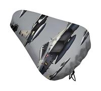 Aircraft Fighter Jets - Funda de asiento de bicicleta para hombres y mujeres, impermeable y a prueba de polvo, cojín de asiento de bicicleta con cordón, funda ajustable para sillín de bicicleta o