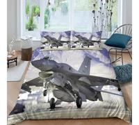 aircraft in flight Funda Edredon Microfibra Suave 3 Piezas Estampado 3D Cremallera Oculta aircraft in flight Funda de Edredón con Funda de Almohada Transpirable Lavables for niña King（220x240cm）