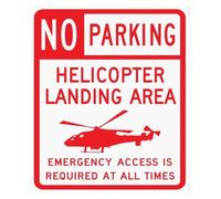 Aircraft Landing Zone Keep Clear Metal Sign For Property 12x8 Inch
