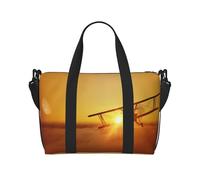 Aircraft Plane at Sunset - Bolsa de viaje cruzada de mano con un solo hombro, bolsa de deporte y fitness, bolsa de equipaje de viaje