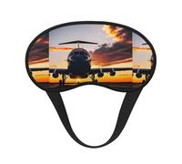 Aircraft Plane at Sunset Print Travel Yoga Meditation, lavable y cómodo, transpirable, máscara para dormir