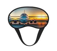 Aircraft Plane at Sunsets - Máscara opaca para dormir de lado, suave y cómoda, perfecta para viajes, meditación
