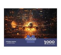 Aircraft Puzzle Imposible,desafío para Adultos Science Fiction Nightscape Juego Educativo 1000 Piezas Obra De Arte De Juego De para Adultos, Regalos A Partir De 14 Años 52x38cm/1000pcs