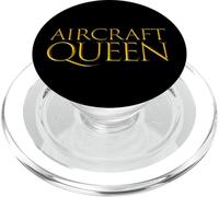 Aircraft Queen Military Air Force Jet Plane Pilot Wife PopSockets PopGrip para MagSafe