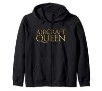 Aircraft Queen Military Air Force Jet Plane Pilot Wife Sudadera con Capucha