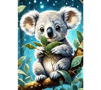 AIRDEA 5D DIY Pequeño koala lindo Diamond Painting Art, Pintura Diamante Bordado de Punto de Cruz, Diamante Pintura Kit Completo para la decoración de la Pared del hogar 30x40cm