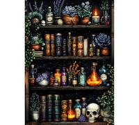 AIRDEA Estantería Diamond Painting, Libro mágico Pintura Diamante Kit Manualidades Adultos, Diamond Painting Adultos Dibujos con Diamantes para la Decoración de la Pared del Hogar 30x40 cm