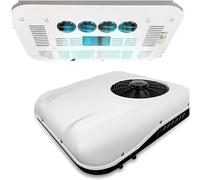 Aire Acondicionado 24V para Autocaravana - Techo Acondicionador de Aire Frío/Calor con Control Remoto, Blanco, Compatible con Caravanas, Camionetas, Furgonetas, Camiones (Cooling Only, 24V)