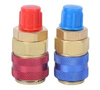 Aire acondicionado adaptadores de latón de acoplador rápido de lado bajo R134A conector azul rojo