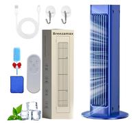 Aire Acondicionado Brezza Max, Aire Acondicionado Portátil Breezamax Qinux, Portátil Breezemax Nuevo (2025), Breeze Maxx Silencioso Y Eficiente, Disfrute Un Enfriamiento Rápido(Blue(With remote),1pc)