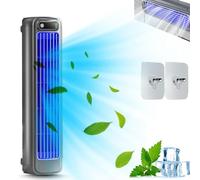 Aire acondicionado Brizac, Brizac Cooling Ace, Enfriador de aire Brizac. Disfruta de un enfriamiento rápido, natural y saludable. Aire acondicionado portátil silencioso con 3 velocidades. (Gris)