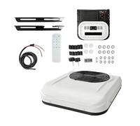 Aire Acondicionado Camper 24V DC-2000W Mini Split Silencioso Sistema Inverter Refrigeración DC para Furgoneta Motorhome Remolque Autocaravana Uso Off Grid Estacionamiento(Rotary Type,24V)