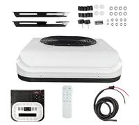 Aire acondicionado CC para unidad de techo de RV, capacidad de refrigeración de 1800 W, inversor de nergética, aire acondicionado para camión, caravana, furgoneta, remolque, 12 V/24 V