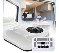 Aire acondicionado de 12 V/24 V CC, unidad refrigeración eléctrica portátil para camiones, excavadoras, grúas, campistas y remolques viaje, 2200 W